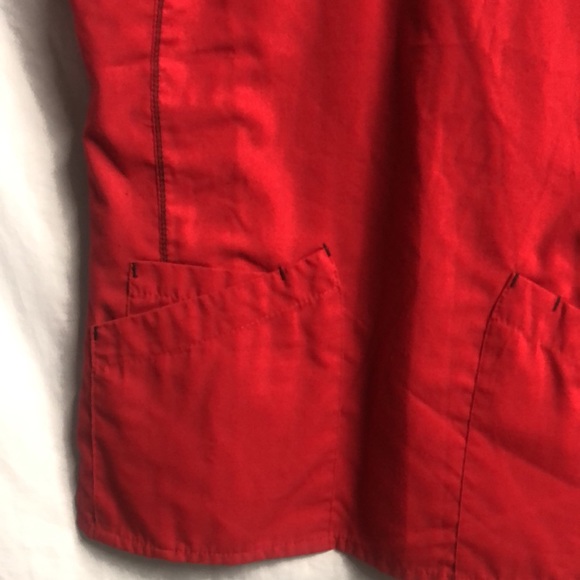 Denice brand scrubs small red black set top and pants cargo - Picture 7 of 15